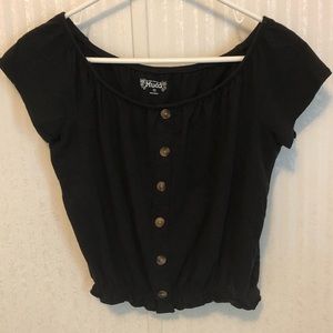 mudd • off-the-shoulder top • black